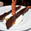 Bacon Ice Cream, Chocolate Dipped Bacon On Menu at Le Monde